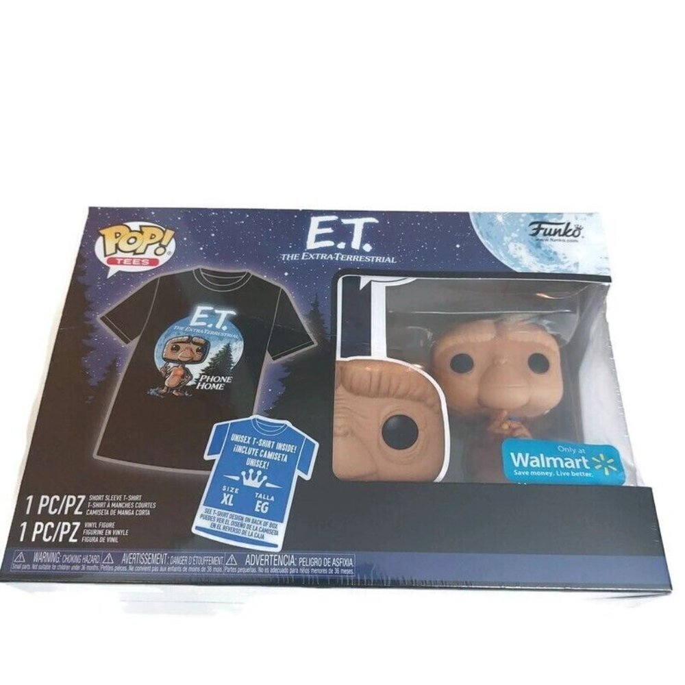 Funko POP! E.T. Extra Terrestrial With Reeses Unisex XL T-Shirt & Vinyl Figure